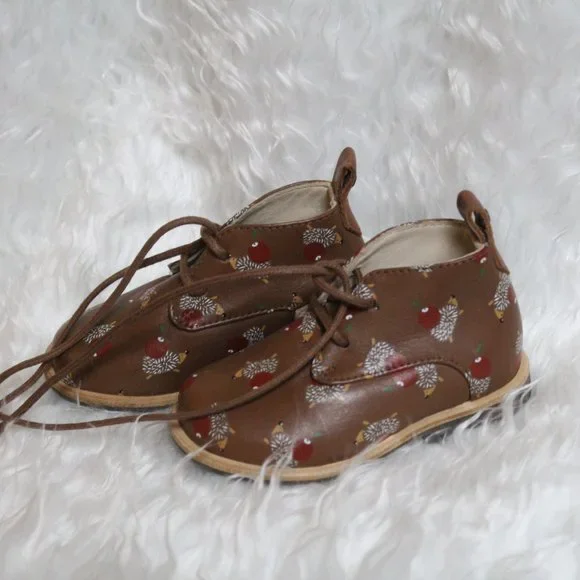 MANUELA De JUAN Handmade Leather baby ankle shoes sz EU 19 (US 3 1/2-4) NEW