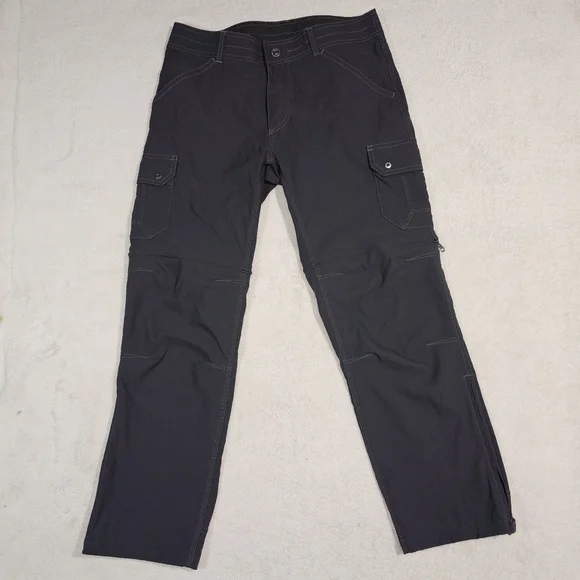 KUHL Renegade Convertible Stealth Cargo Pants Mens 32x28 Gray Zip System