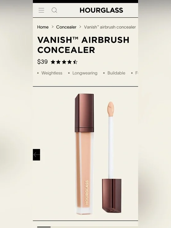 🔥NEW HOURGLASS VANISH AIRBRUSH CONCEALER IN BOX ~ WILLOW 2.3