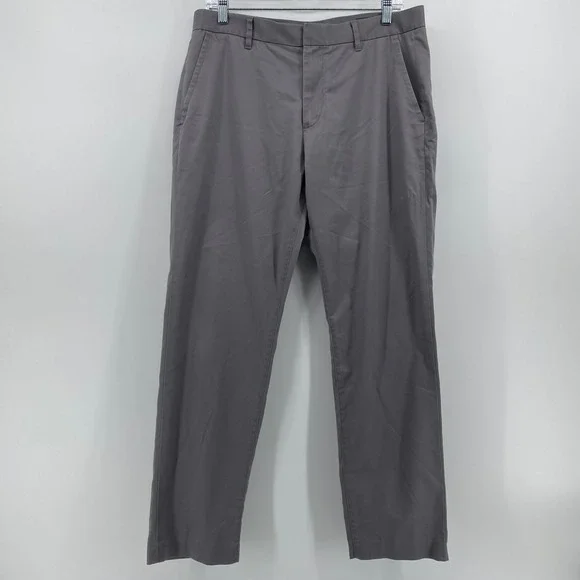 Bonobos Friday Chino Pants Mens 33x30 Grey Athletic Fit Twill Trousers