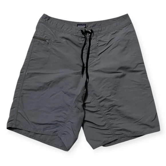 Patagonia Men’s Board Shorts Gray Size 36 – Drawstring Waist Surf Swim Trunks