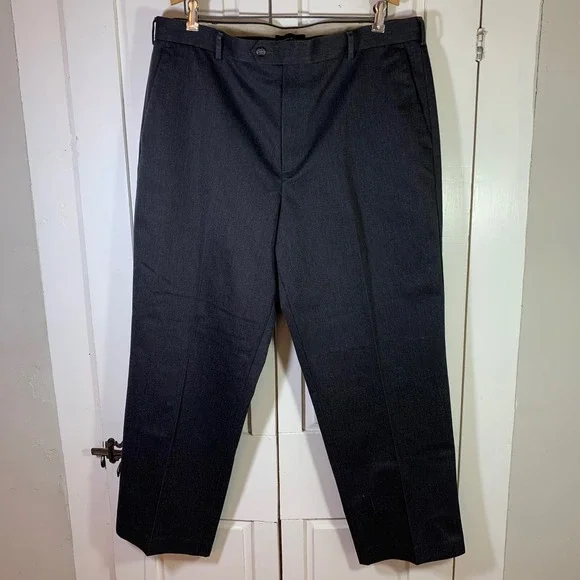 Dockers‎ Premium Men's Charcoal Gray Relaxed Fit Dress Pants Size 38x29 Basic