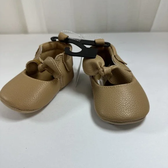 Carter's Child Of Mine Shoes Baby Size 3-6 Months Brown Bow Shoes