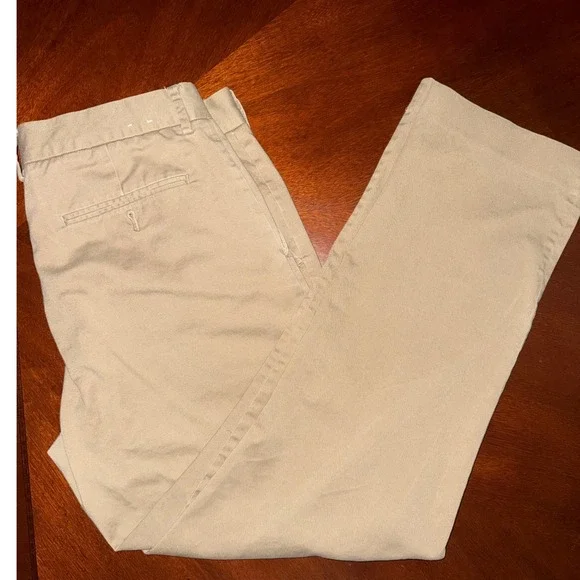 J‎ Crew Bedford Chino Pants Khaki Tan Flat Front Mens Size 34x32 Business Casual
