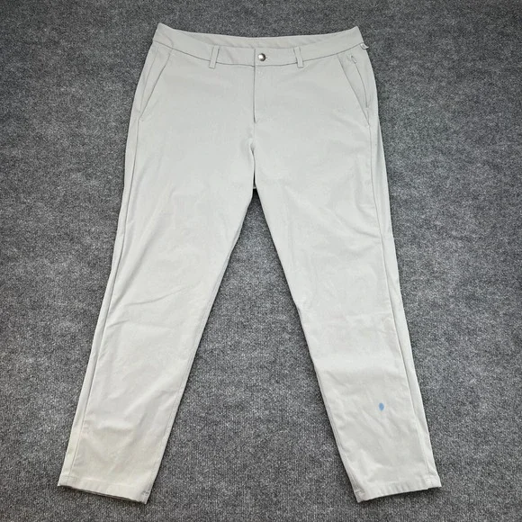 Lululemon Commission Pants Mens 36x30 Silver Drop Slim Fit Performance M5AF1S
