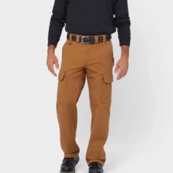 Duluth‎ Trading Co Fire Hose Relaxed Cargo Pants Brown 48x32 New With Tags