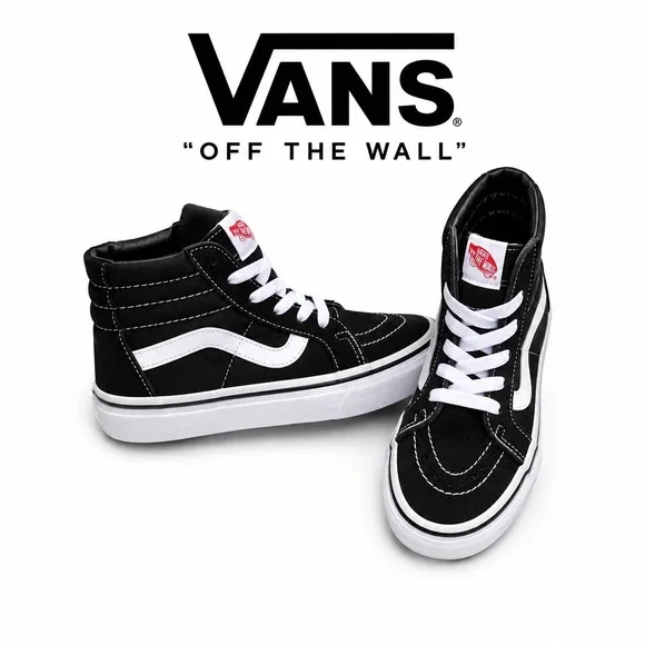 Vans shoes toddler Size 6 Black High Top Zip