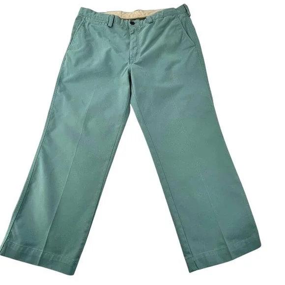 Haggar Life Khaki Pants Men 38x27.5‎ Teal Excellent Relaxed Straight Chinos