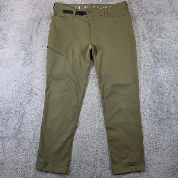 Outdoor Vitals Satu Pants Men 36x32 Olive Green Hiking Technical Adventure EUC
