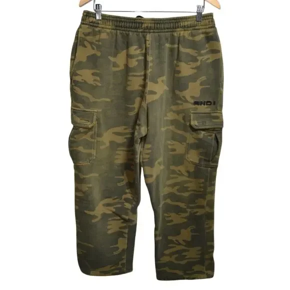 AND1 Men's Camo Cargo Sweatpants Size XL