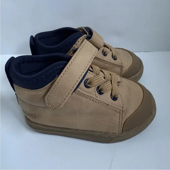 Toddler TOMS Cusco Honey Synthetic Suede Hook And Loop Sneakers Boys (Size 4)