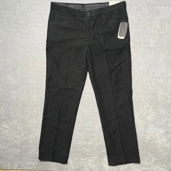 Greg Norman Mens Black 100% Cotton 5-Pocket Pants G5M010 W38 L32