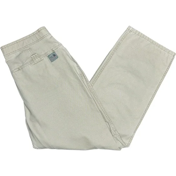 Vintage North Face A5 Series Pants Mens 36x30 Beige Canvas Belted Baggy Wide Y2K