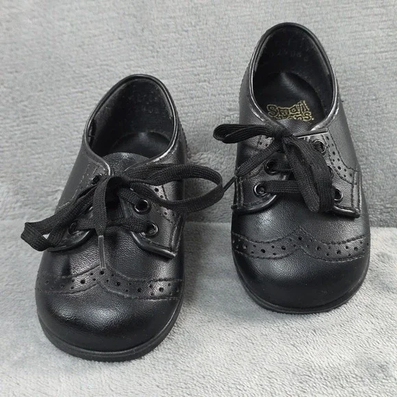 Vintage Small Steps Black‎ Oxford Toddler Size 4 Made In The USA
