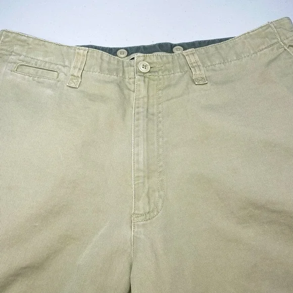 Y2K Old Navy Pants 34x30 (34x27.5) Men Relaxed Wide Leg Cotton Twill Olive Khaki