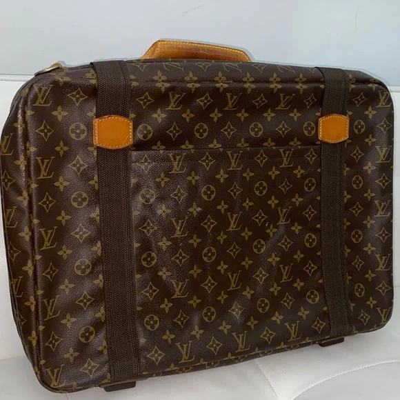 Authentic Louis Vuitton Brown Monogram Canvas Suitcase Travel Bag