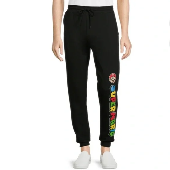 Men’s Super Mario, black joggers size XXL