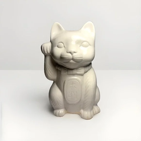 Vintage‎ Benihana Maneki Neko Ceramic Lucky Cat Tiki Cup Planter 6.5