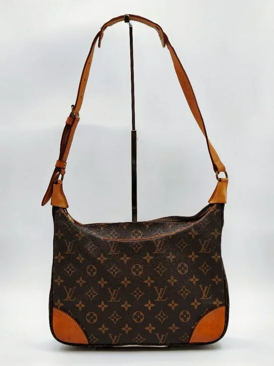 Louis Vuitton Monogram Boulogne 30 Shoulder Bag Brown Canvas Leather