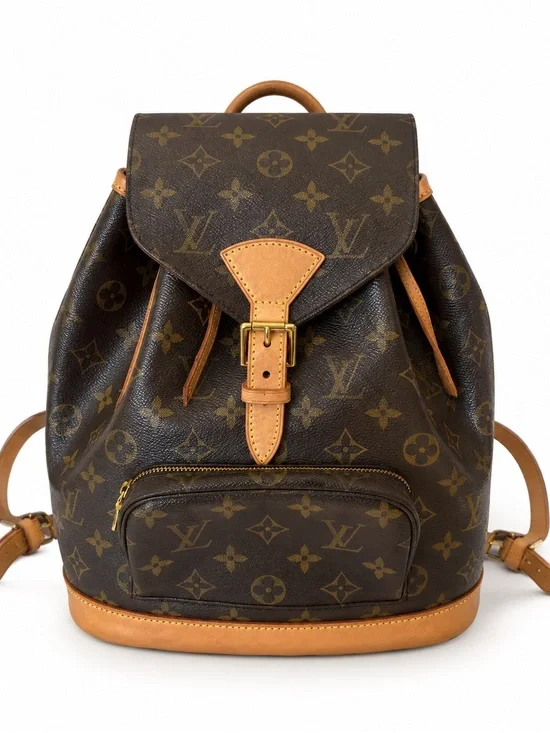 Louis Vuitton Montsouris Backpack Handbag in Brown and Tan Japan purchased