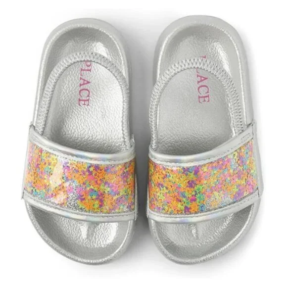 The Children's Place Girl's Baby Toddler Everyday Slide Sandals with Backstrap