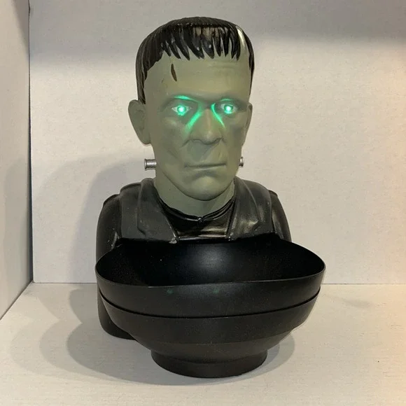 Universal‎ Monsters Frankenstein Animated Halloween Candy Bowl Works Gemmy
