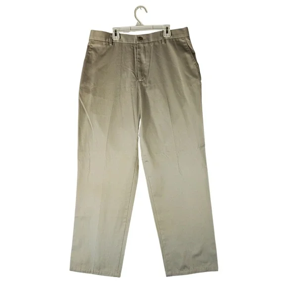 Dockers Signature Khaki D4 Relaxed Fit Pants Mens 33x32 Tan Beige Cotton Chinos