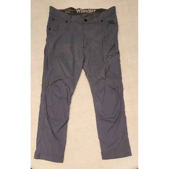 Wrangler All Terrain Gear Pants Men's 38x30 Grey Outdoor Hiking Workwear Stretch