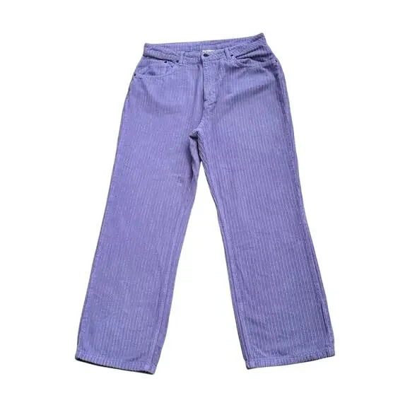 Ragged Jeans Mens 34 Purple Corduroy Pants Straight Leg Casual Cotton 29