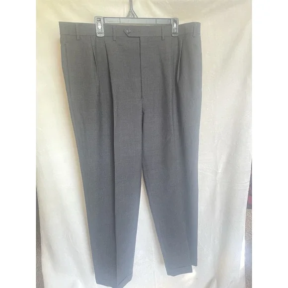 Lauren Ralph Lauren 40x32 Gray Total Comfort 100% Wool Mens Dress‎ Pants