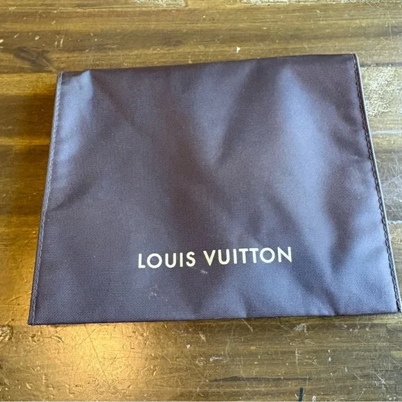 Louis Vuitton Snap Button Pouch Dust Bag PVC Swimsuit Storage Dust Travel Brown