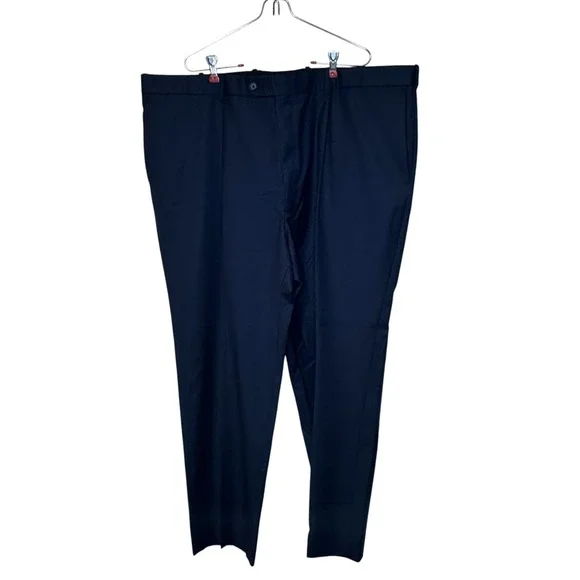 Coppley Mens Dress Pants Vintage 100% Wool Pleated Lined Old Money Navy Size 50