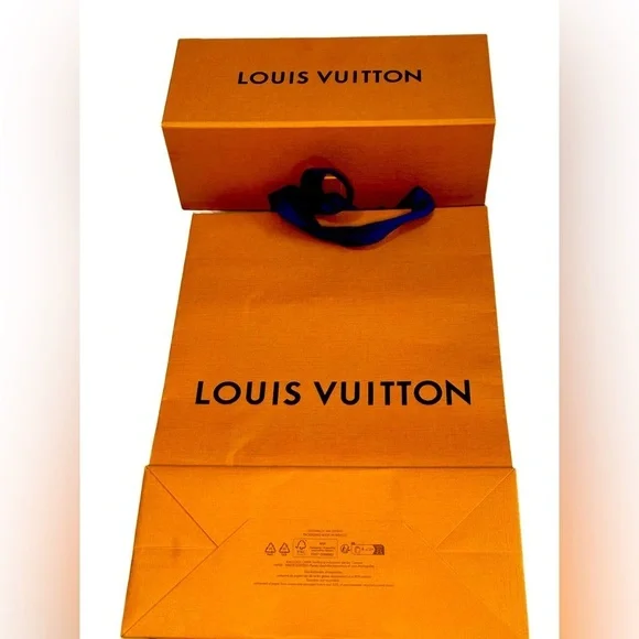 Louis Vuitton Shopping Bag (Small) & Large Perfume Box w/ Wrapping Paper – EUC