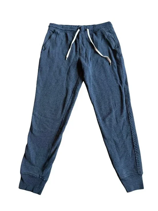 J. Crew Jeans Navy Blue Jogger Sweatpants Drawstring Waist Athleisure Size Large