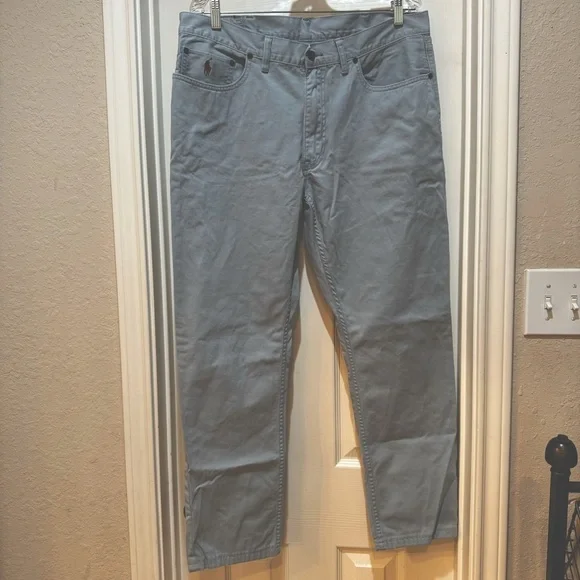 POLO RALPH LAUREN men’s light blue 650 straight chinos, 36x30