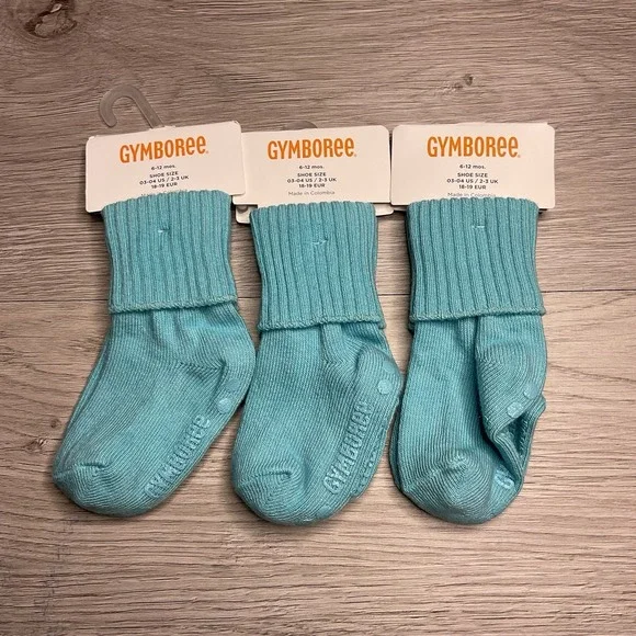 Gymboree Basic Light Blue Boys‎ Size 6-12 M Socks NWT
