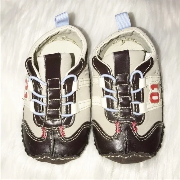 Carter’s Baby Boy Football Crib Shoes Size 1