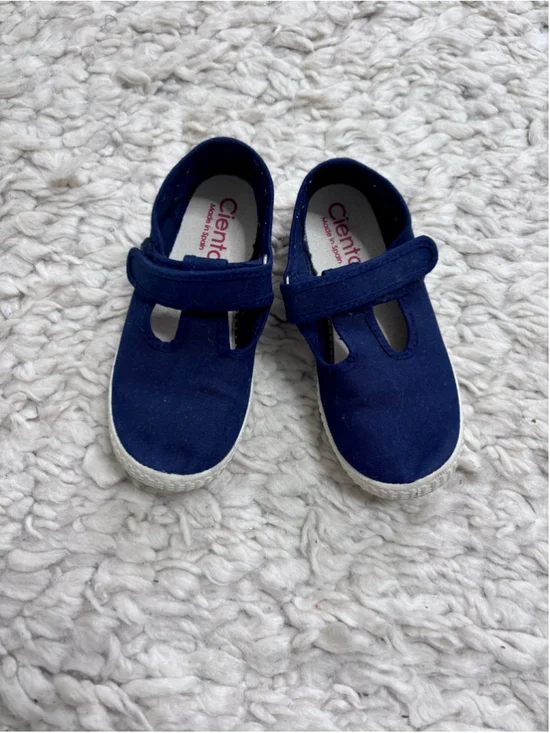 Girls Cienta Baby & Walker Shoes Navy White 28 Size 10 (Toddler Girl) Canvas
