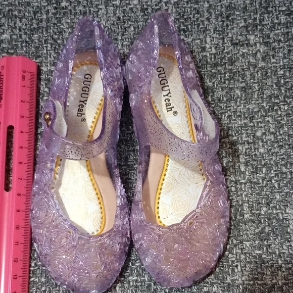 Purple Dress Shoes with Glittery Finish