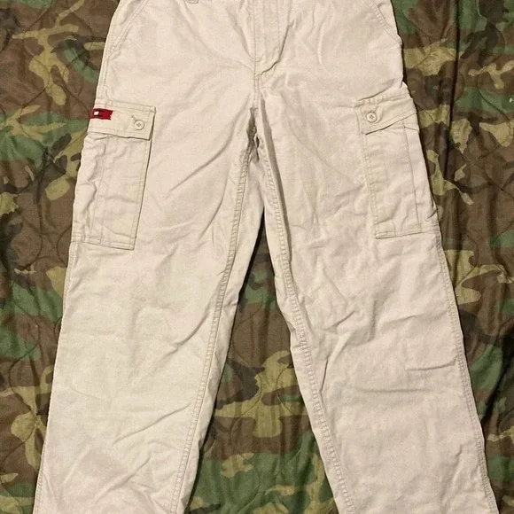 Tommy jeans‎ vintage 90s wide leg cargo pants baggy size 33/30.5