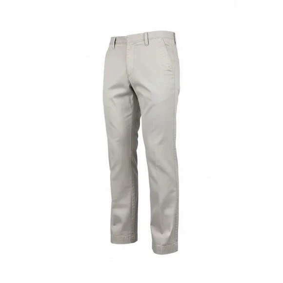 HAGGAR Life Khaki Mens Slim Fit Pants Gray Cotton Stretch 32x29‎