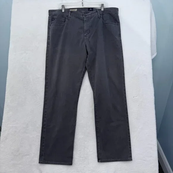 AG Adriano Goldschmied The Graduate Pants Mens 38x30 Gray Tailored Leg  Stretch