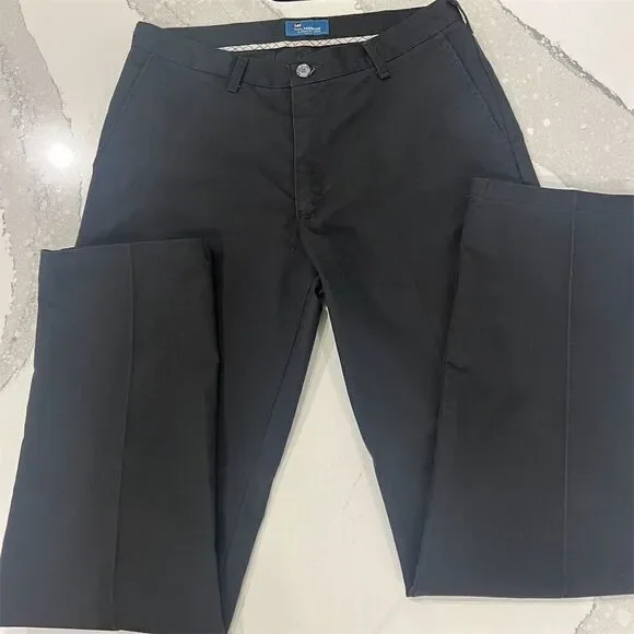 Lee Total Freedom Classic‎ Fit Khaki Pants Men’s Size 34x34 Black Flat Front