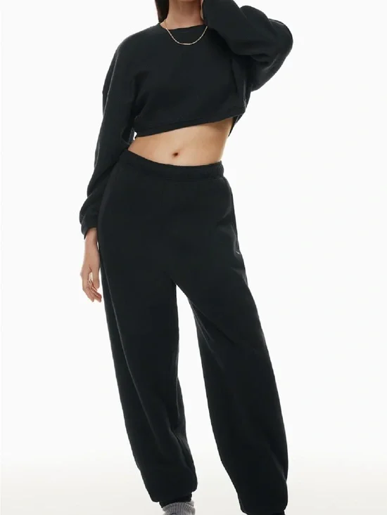 Aritzia TNA Women's Black Cozy Fleece sweatpants