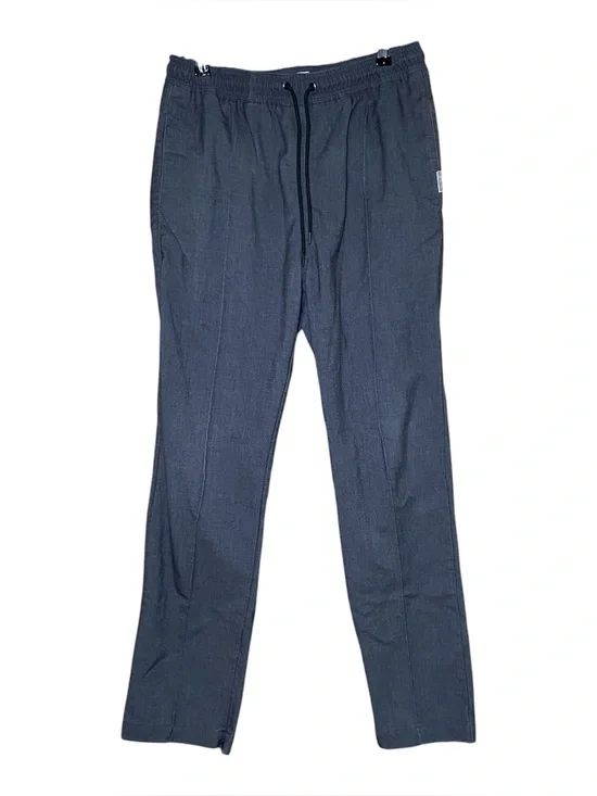 I Love Ugly Mens Gray Pants Drawstring Waist Size M Tapered Leg Casual Mid Rise