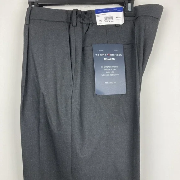 Tommy Hilfiger Mens Modern‎ fit Dress Pants 40 / 30 Dark Grey Solid