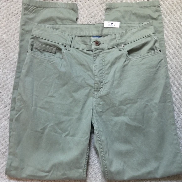 George Khaki Flat Front Green Pants - 30x30