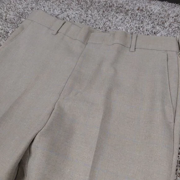 Vintage Levi's Action Slacks Pants Mens 32x20 Beige Plaid Flat Front Dress