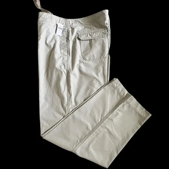 Gap Ripstop Cargo Pants NWT Drawstring Khaki Tan Mens XXL Outdoor Lightweight