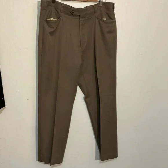 Sansabelt Classic top western pocket flat front polyester blend men’s pant
